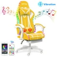 thumbnail image 1 of Gaming Chair with Bluetooth Speaker, Ergonomic Massage Racing Chair with RGB Lights, Footrest and Lumbar Support, High Back Office Chair,  Heavy Duty Design Gaming Computer Chair, 1 of 8