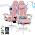 thumbnail image 1 of Gaming Chair with Bluetooth Speaker, Ergonomic Massage Racing Chair with RGB Lights, Footrest and Lumbar Support, High Back Office Chair,  Heavy Duty Design Gaming Computer Chair, 1 of 7