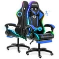 thumbnail image 1 of Gaming Chair with Bluetooth Speaker, Ergonomic Massage Racing Chair with RGB Lights, Footrest and Lumbar Support, High Back Office Chair,  Heavy Duty Design Gaming Computer Chair, 1 of 7