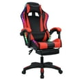 thumbnail image 1 of Gaming Chair with Bluetooth Speakers & LED Lights, Height Adjustable Ergonomic Office Chair with Massage Lumbar Support, Retractable Footrest and Reclining Back, 1 of 7