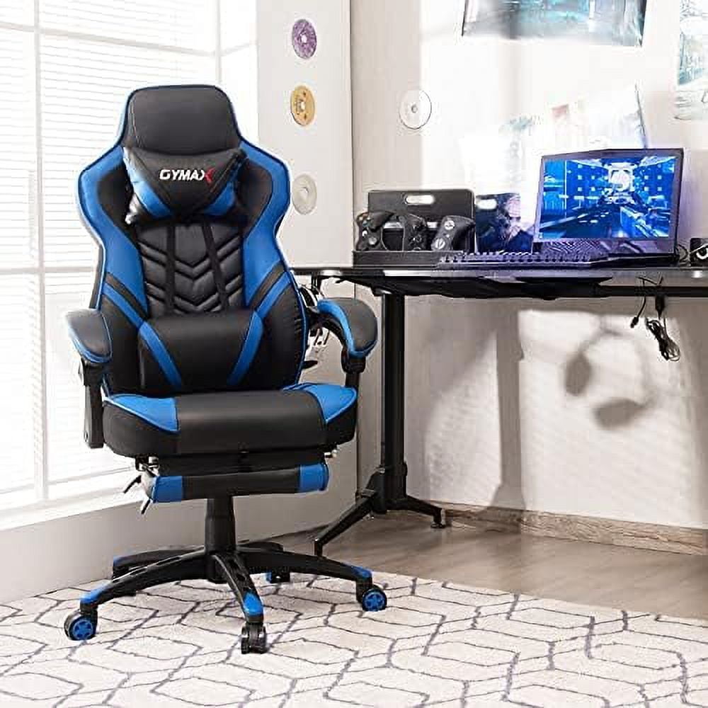 Gaming Chair Ergonomic Computer Chair with Footrest Linkage Armrests
