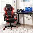 Gaming Chair Ergonomic Computer Chair with Footrest Linkage Armrests