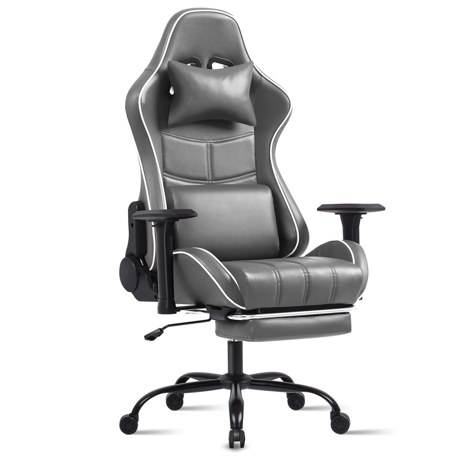 Gaming Chair, Ergonomic Office Chair with Footrest, Adjustable Height ...