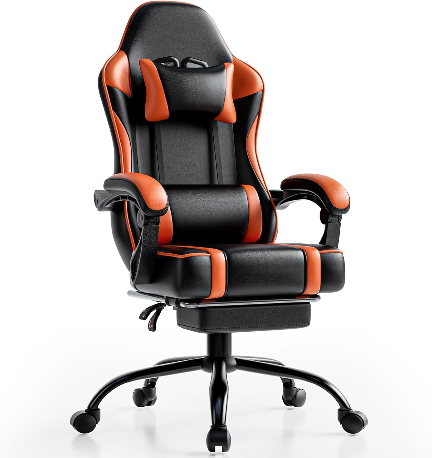 Gaming Chair with Footrest, Wide Computer Chairs for Adults, Height ...