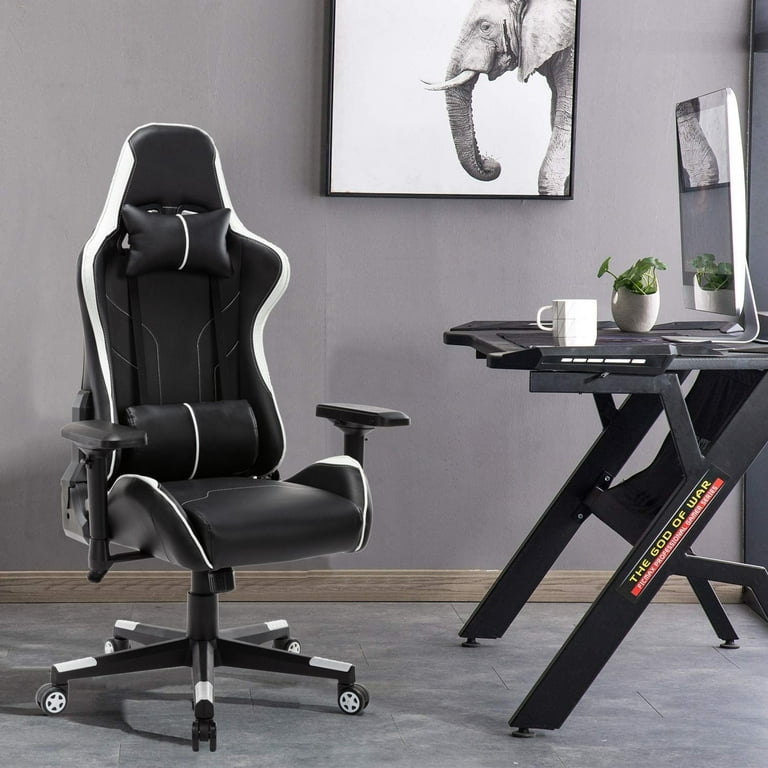 Ergonomic gaming Chair with Height Adjustment, Headrest and Lumbar Support  Swivel Chair 
