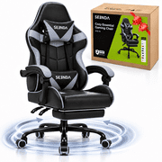 Gaming Chair, Seenda Ergonomic Video Game Chair with Footrest and Lumbar Support,Computer Chair Height Adjustable with Swivel Seat and Headrest