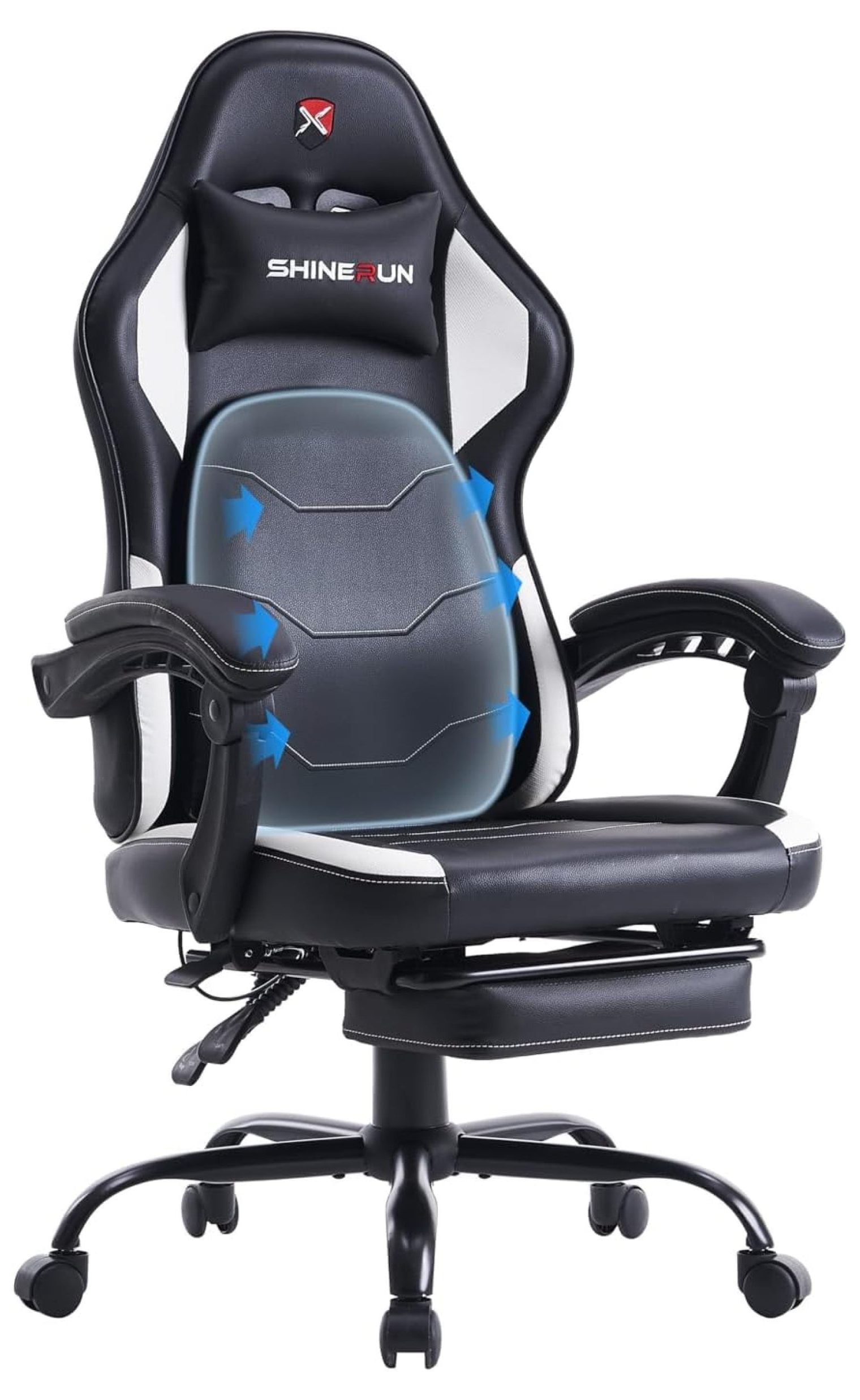 Gaming Chair, Video Game Chairs with Movable Backrest, Ergonomic ...