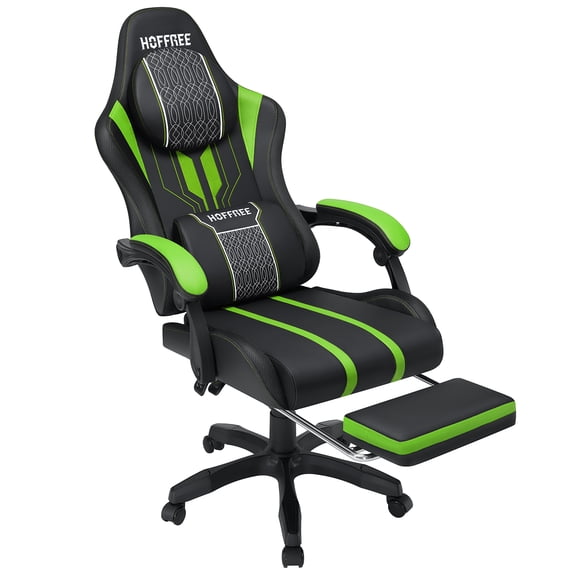 Gaming Chair Video Game Ergonomic Racing Chair High Back Office Chair for Teen Adult with Height Adjustable Headrest and Lumbar Support