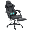 thumbnail image 1 of WENTUM  Ergonomic Reclining Gaming Chair with Linkage Armrests & Footrest, Racing Office Chair, PU Leather Computer Desk Chair, Black, 1 of 8