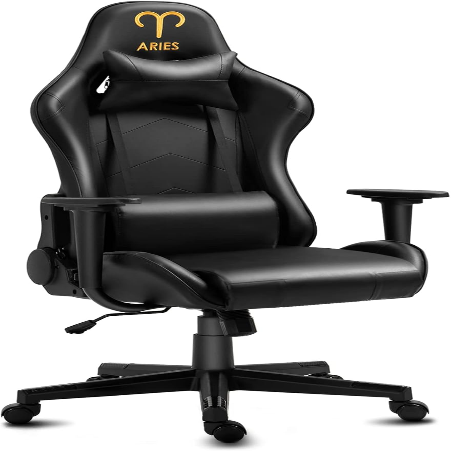 Gaming Chair with Headrest and Lumbar Support Height Adjustable Swivel