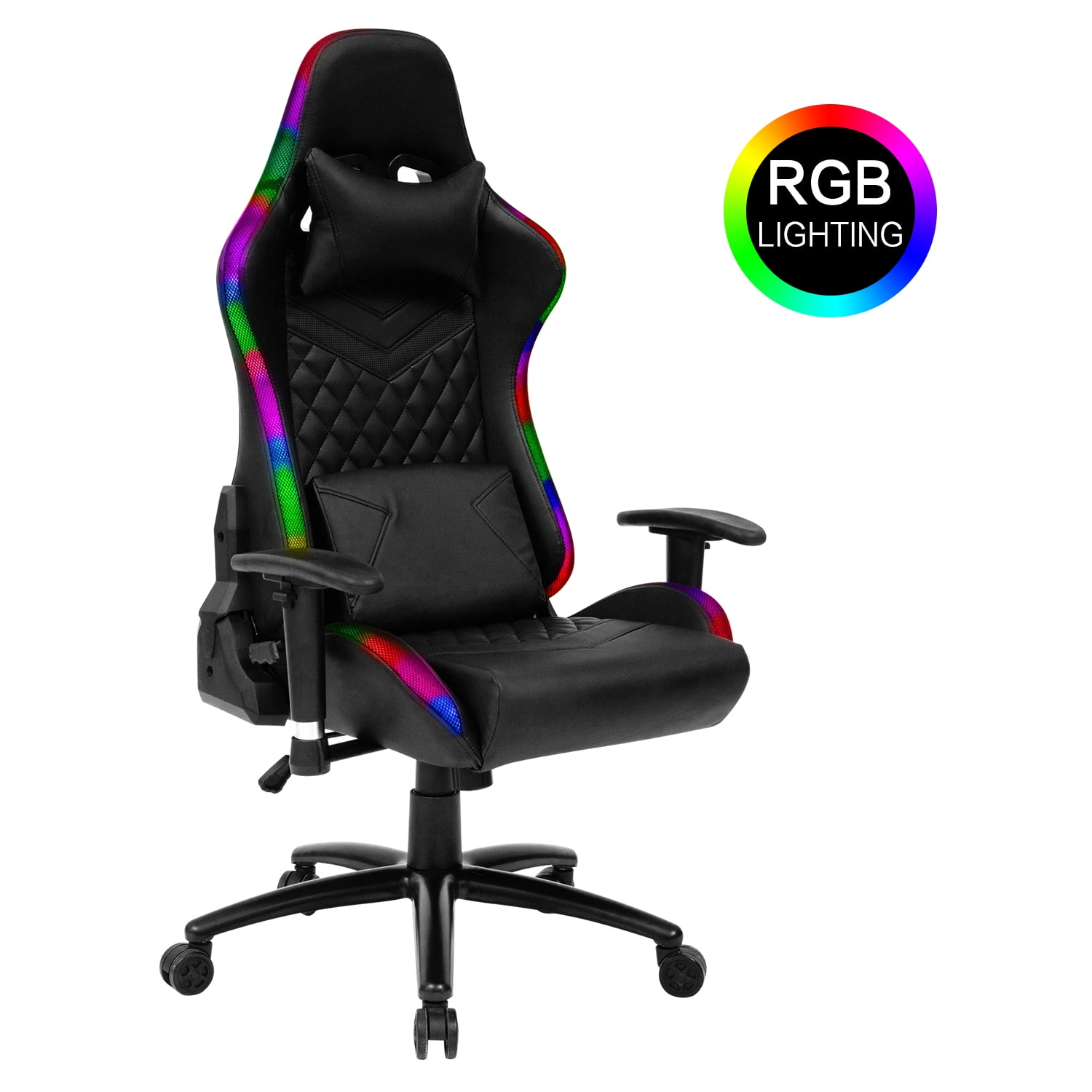 Ranqer Aura - Gaming chair RBG / LED - black