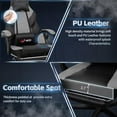 thumbnail image 1 of Gaming Chairs for Adults, Video Gaming Chair with Footrest & Massager, Big and Tall Gaming Chair and Swivel PU Leather Computer Gamer Chair for Gaming Rocker Secret Lab, Grey, 1 of 7