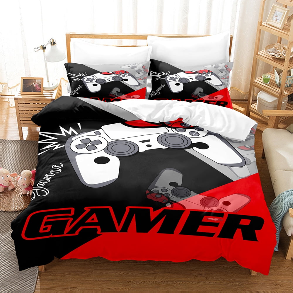 Gaming Comforter Cover Boys Bedding Sets Queen Duvet Cover Sets Gamer