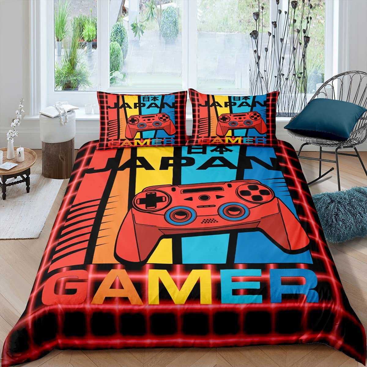 Gaming Comforter Cover Boys Bedding Sets Queen Duvet Cover Sets Gamer