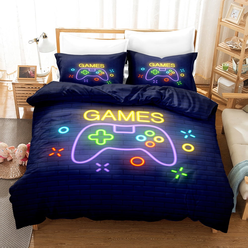 Gaming Comforter Cover Boys Bedding Sets Queen Duvet Cover Sets Gamer