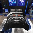thumbnail image 1 of Gaming Comforter Set - Gamer Comforter Twin Bedding Sets , Gothic Skull Skeleton Ghost Spider Design Black and White Gamer Room Decor, 1 of 6