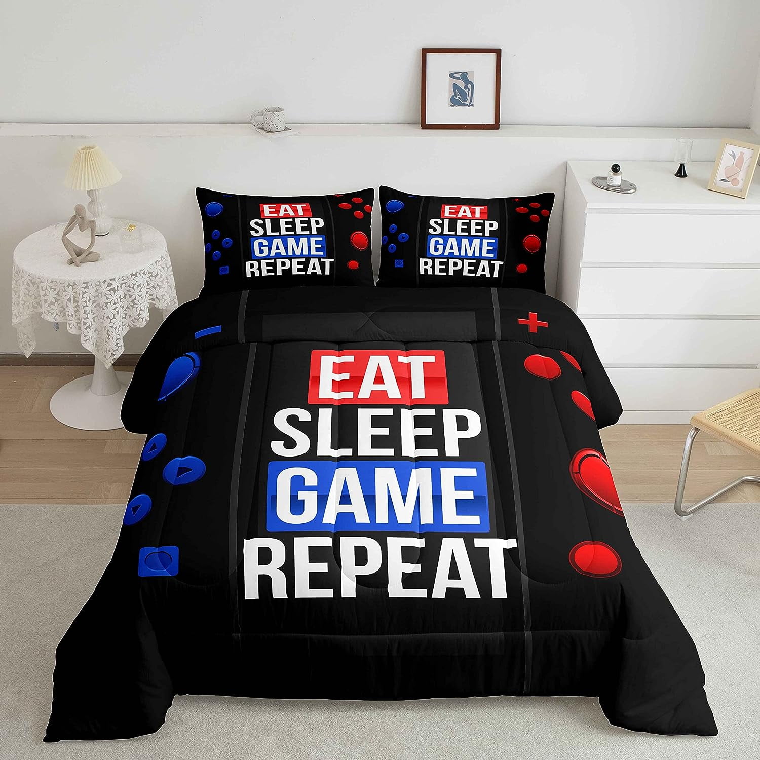 Gaming Comforter Set Video Games Comforter Teens Youth Gamer Bedding