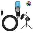 thumbnail image 1 of Gaming Computer Professional Condenser Microphone Mic PC Laptop USB Wired Live Streaming Podcast Studio Mike Kit Gamer Karaoke (Black), 1 of 7