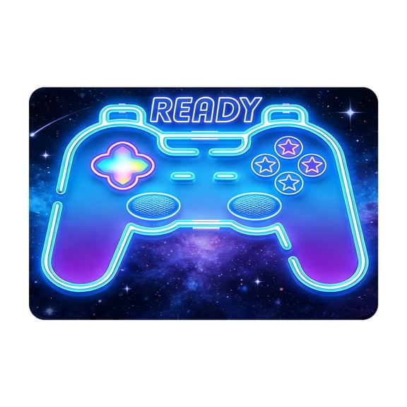 Gaming Controller Area Rug for Entertainment Rooms – Polyester Home Floor Mat by Console Design Non- Soft Carpet for Bedroom Game Room Living Areas Ideal for Streamers, 40cmx60cm, Color D