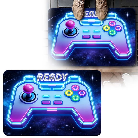 Gaming Controller Area Rug – Floor Mat with Game Controller Design Soft Stain Carpet for Bedroom Game Room and Home Perfect for & Streamers Happy 2026!