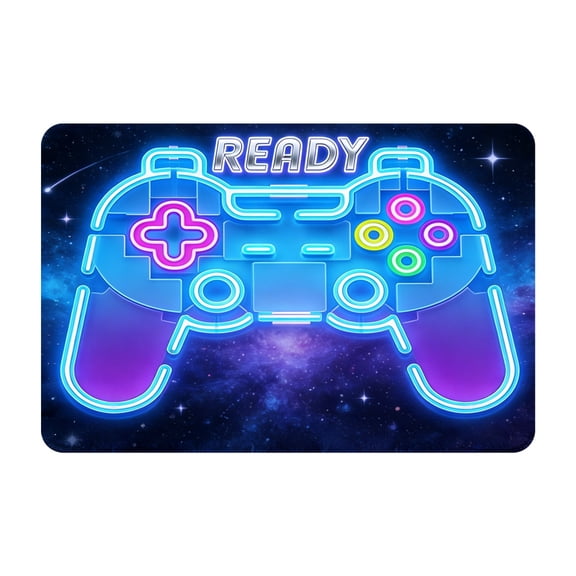 Gaming Controller Area Rug – Floor Mat with Game Controller Design Soft Stain Carpet for Bedroom Game Room and Home Perfect for & Streamers Happy Day!