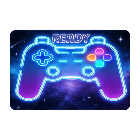Gaming Controller Area Rug – Floor Mat with Game Controller Design, Soft Stain-Resistant Carpet for Bedroom, Game Room, and Home for Gamers & Streamers