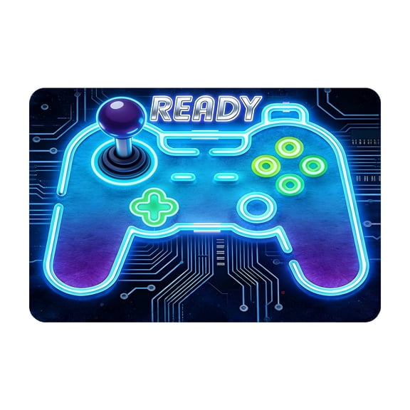Gaming Controller Area Rug – Floor Mat with Game Controller Design, Soft Stain-Resistant Carpet for Bedroom, Game Room, and Home for Gamers & Streamers
