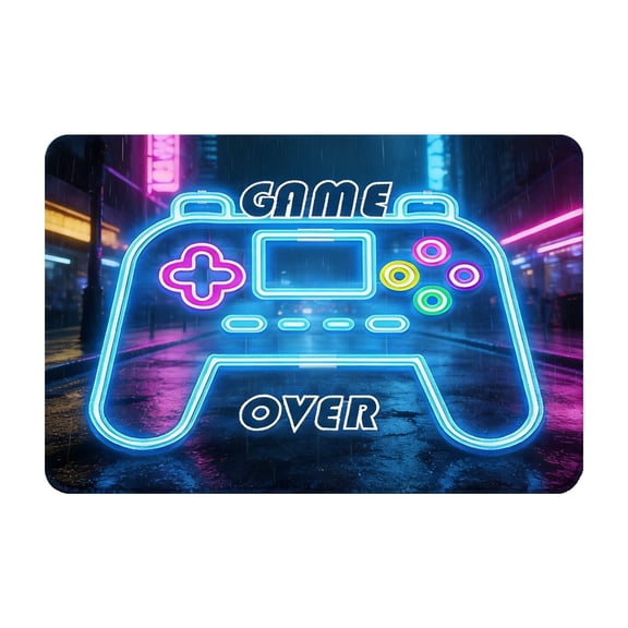 Gaming Controller Area Rug Floor Mat with Game Controller Design, Soft Stain-Resistant Carpet for Bedroom, Game Room, and Home for Gamers & Streamers