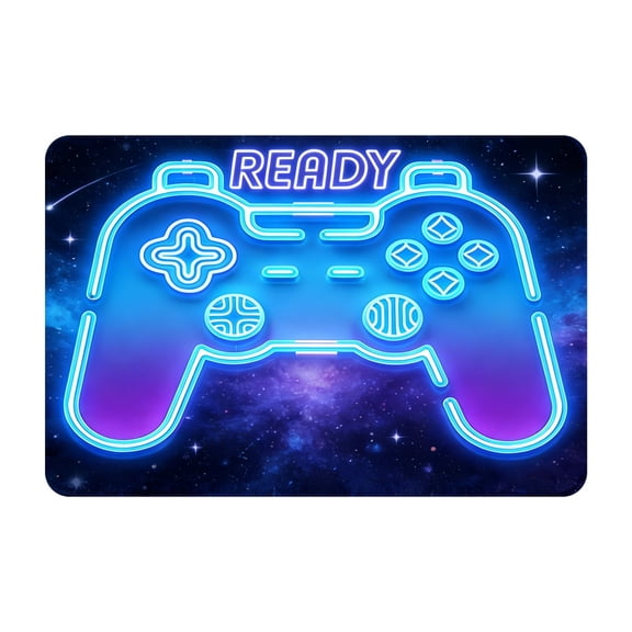 Gaming Controller Area Rug for Living Rooms and Bedrooms - Soft Polyester Velvet Floor Mat with Game Controller Print Ideal for Gaming Rooms Streamers and Home Décor