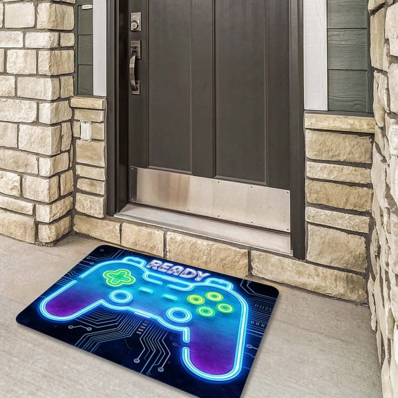 Gaming Controller Area Rug Polyester Floor Mat with Console Design for Living Rooms Bedrooms and Game Rooms Ideal for Streamers Soft Carpet,40 cmx60 cm,Color B