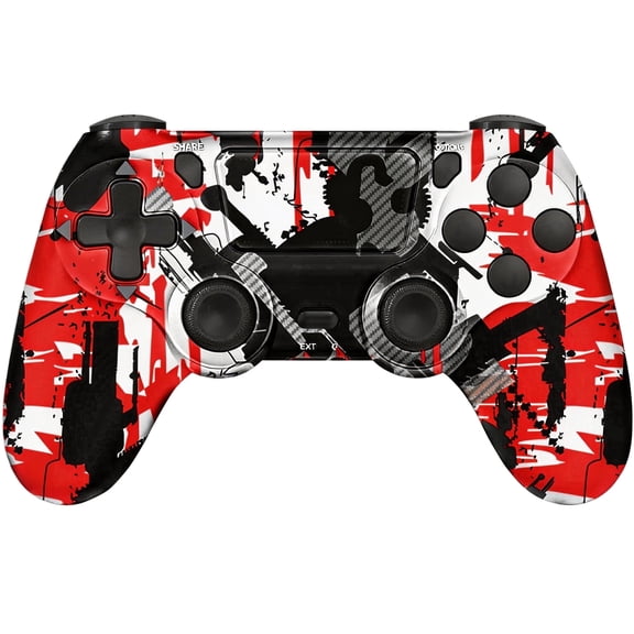 Gaming Controller Compatible with P-4/SLIM/PRO/PC, Wireless Controller Game Remote Support Vibration Feedback/6-Axis Gyro/Audio Jack