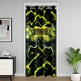 thumbnail image 1 of Gaming Controller Door Curtain For Doorway Privacy 59"W x 80"L, 3D Gamer Gamepad Blackout Curtain, Game Console Thermal Door Drape, Black Yellow Geometric Room Divider Curtain, 1 of 5