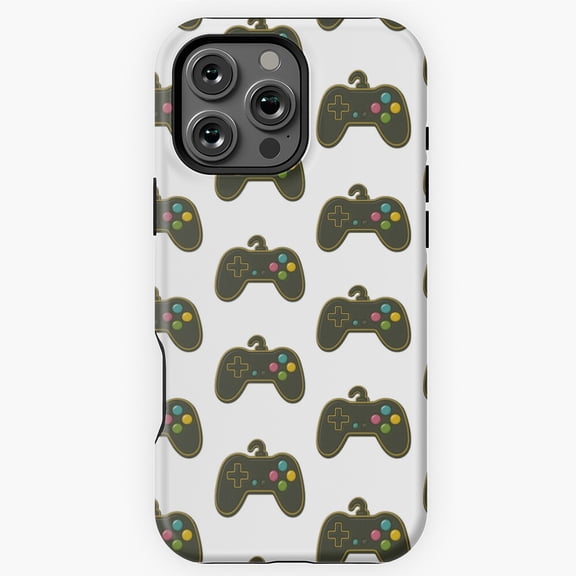 Gaming Controller Enamel Pin Gamer Phone Case for iPhone 16 15 14 13 12 11 Pro Max