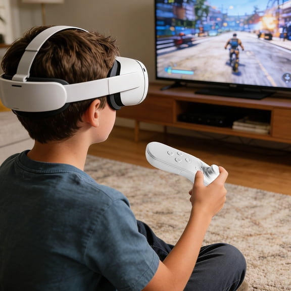 Gaming Controller VR Gamepad Wireless Gamepad with Ergonomic Grip and Multi Function Control for Virtual Reality Games and Selfies