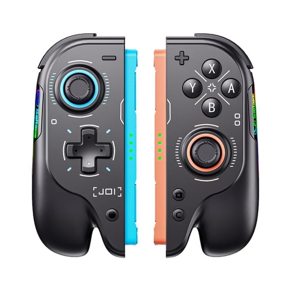 Gaming Controller with TMR Magnetic Joystick, Nine-Axis Gyro, Macro Function and RGB Light, Back Buttons, Black, Style A
