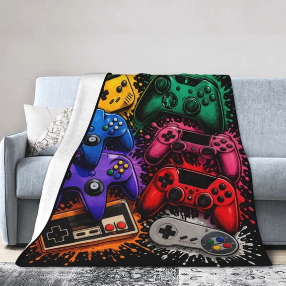 Gaming Controllers Blanket Gift for Soft Warm Home Decor 50x40