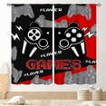 thumbnail image 1 of Gaming Curtains for Boys Bedroom, Kids Gamer Room Curtain Teens Black and Red Video Game Controller Window Treatments Drapes for Nursery Living Room Playroom 2 Panels, 84"x63" Inch, 1 of 5