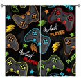thumbnail image 1 of Gaming Curtains Rod Pocket Boys Kids Gamer Gamepad Abstract Video Game Player Joystick Print Pattern Window Drapes for Man Teen Youth Nursery Baby Bedroom Playroom W42 x L63 Inch 2 Panels, 1 of 5