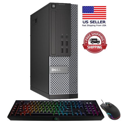 Gaming DELL OptiPlex 7010 Desktop Computer PC - Intel Quad-Core i5, 500GB HDD, 4GB DDR3 RAM, Windows 10 Pro, DVD, WIFI, RGB Keyboard and Mouse (Used - Like New)