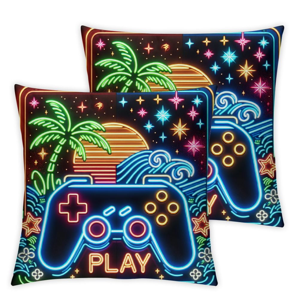 Gaming Decorative Pillow Cover, Morden Gamer Throw Pillow Cover for