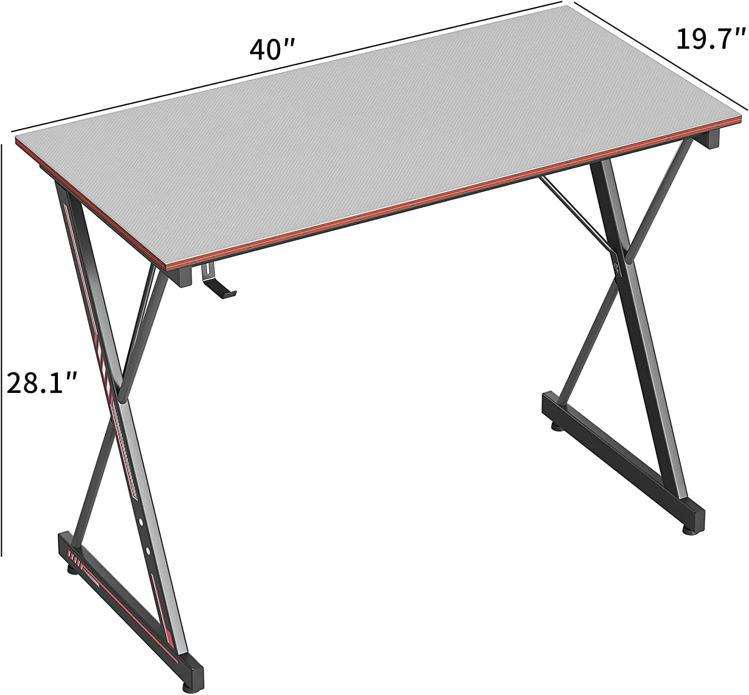 Gaming Desk 40 Inch PC Computer Desk, Home Office Desk Table Gamer