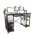 thumbnail image 1 of Gaming Desk 47 Inch Computer Desk with Storage Shelves and Monitor Stand, Study Table for Home Office, Small Space Bedroom, 1 of 10
