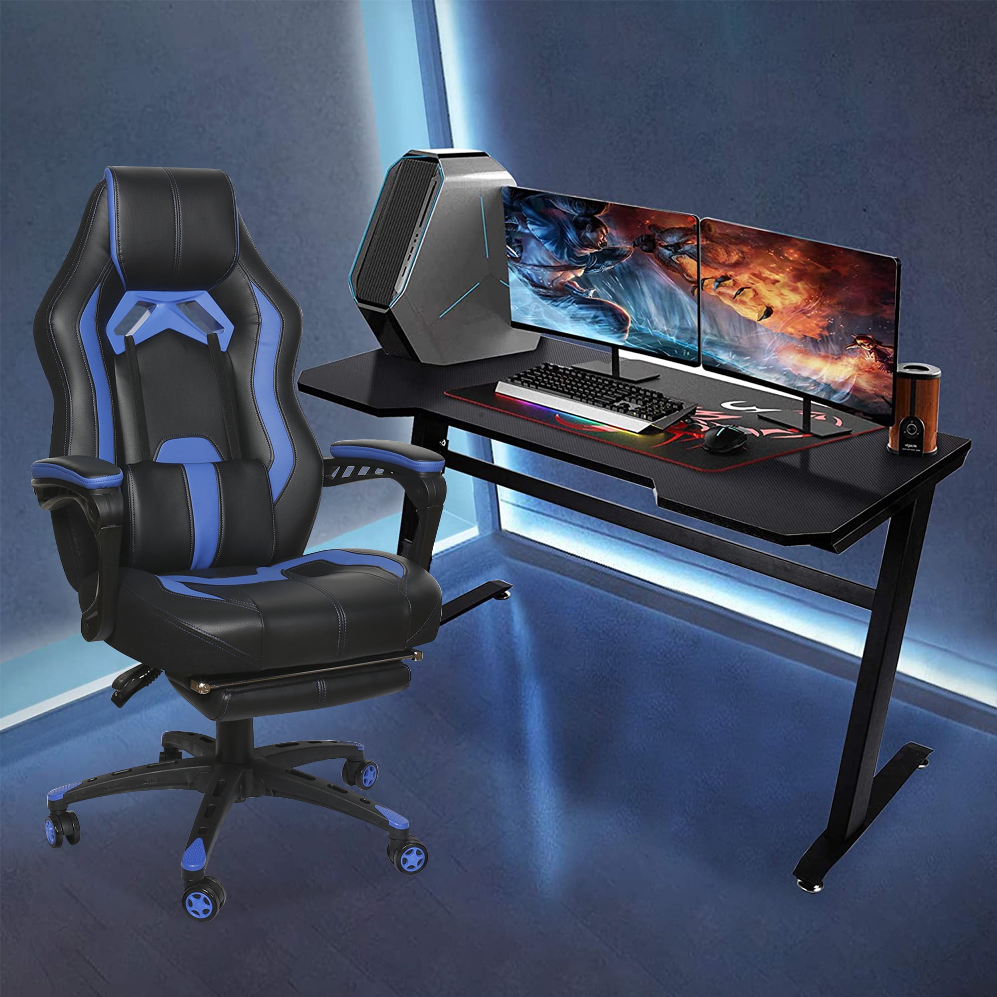 NEO CHAIR Ergonomic Office Chair Desk Chair Mid Back Executive PU Leather  Adjustable Computer Desk Gaming Chair Comfortable Padded Arm Lumbar Support  Rolling Swivel with Wheels (Jet Black) 