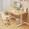 thumbnail image 1 of Gaming Desk Computer Writing Table for Home Office Student Art Modern Simple Style with T-Shaped Metal Bracket PC Wood Suitable for Offices&Bedrooms, 1 of 14