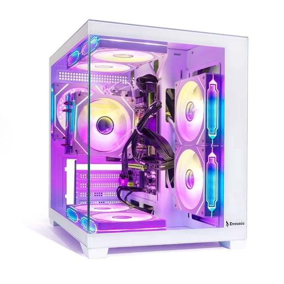 Gaming Desktop PC AMD Ryzen 5 5500, GeForce GTX 1080 Ti 11GB, 16GB DDR4 RAM, 1TB SSD, 650W PSU, WiFi6 BT5.4,7X ARGB FAN,Windows 11 Pro - VR Ready High Performance Computer for Gaming & Work