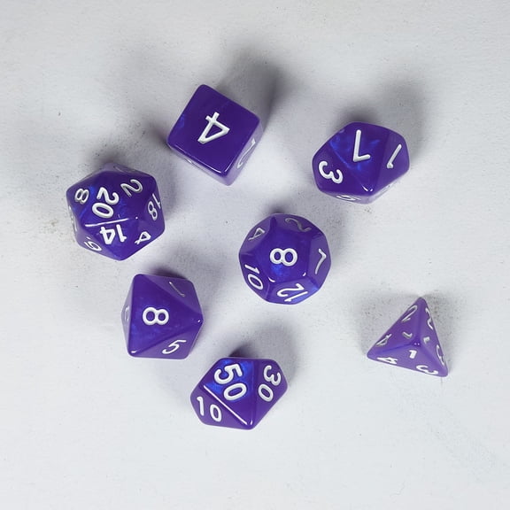 Gaming Dice (Purple Pearl Moonstone)