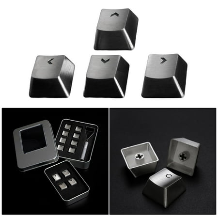 Gaming , Durable Stainless Steel Metal Mechanical Keycap Switch Mechanical Keyboard WASD