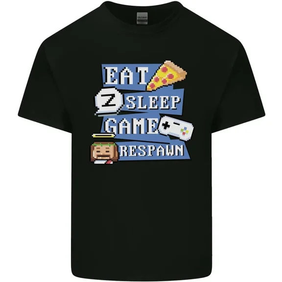 Gaming Eat Sleep Game Respawn Gamer Arcade Mens Womens T-Shirt