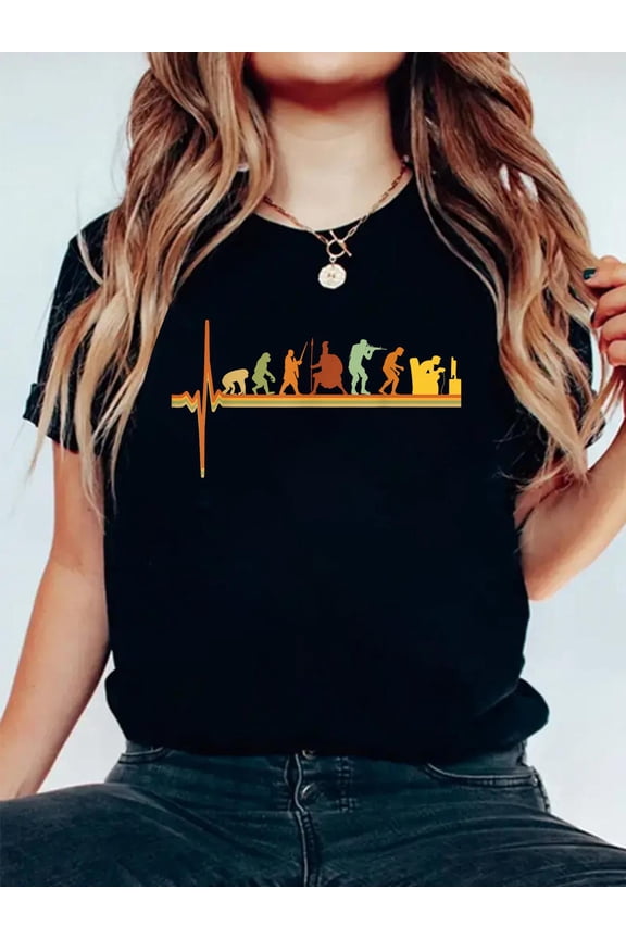 Gaming Evolution - Funny Retro Video Game Console Gamer T-Shirt