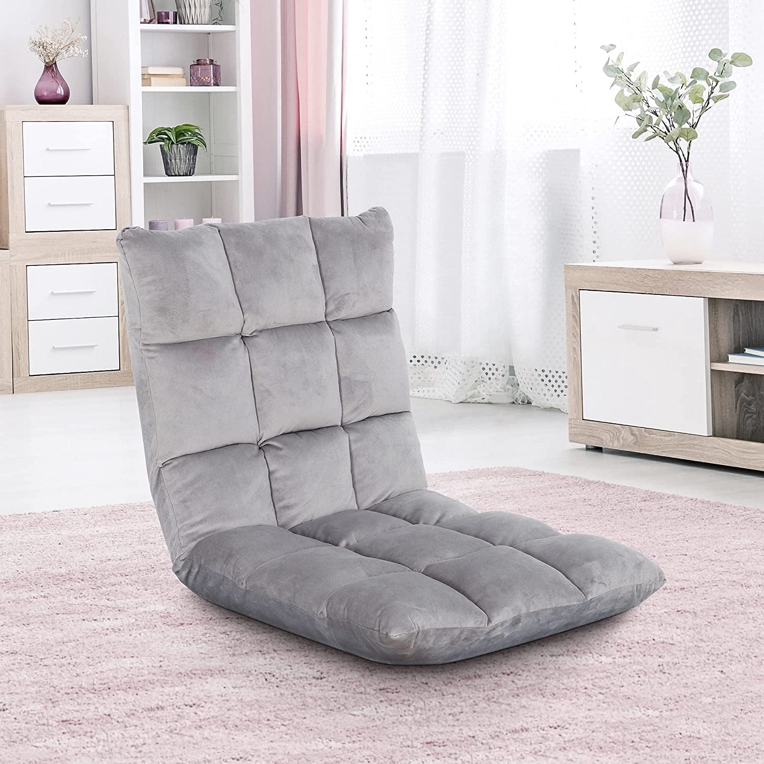 Gaming Floor Chair Adjustable 14-Position Floor Sofa Bed Foldable Floor ...